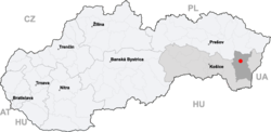 Map slovakia michalovce